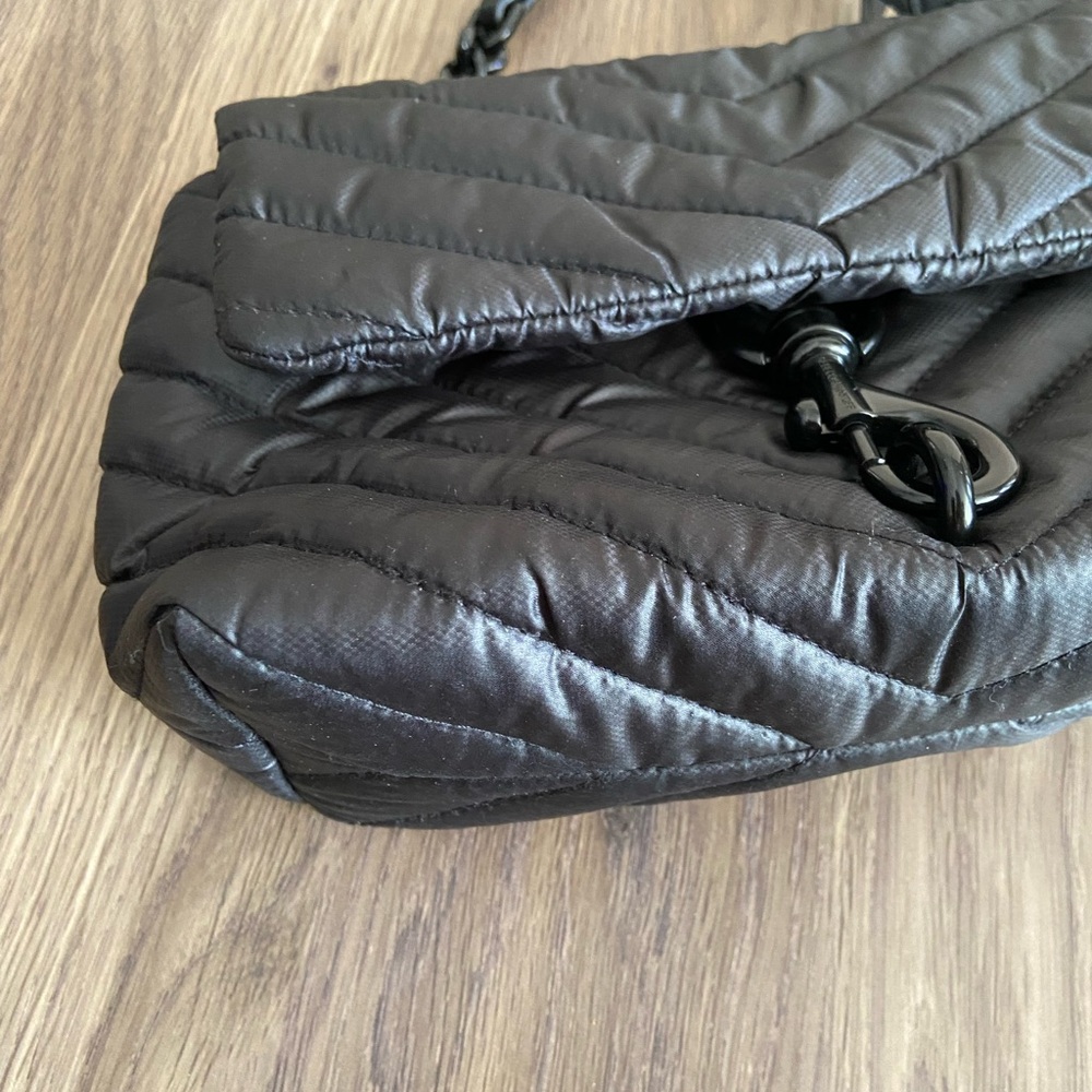 Rebecca Minkoff Black Quilted Chevron Flap Crossbody - Picture 5 of 16